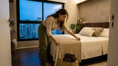 Peseira na cama: como escolher o tamanho ideal sem arrastar no chão