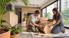 Troncos na decoração dentro de casa: o que ninguém te conta sobre secagem, insetos e acabamento